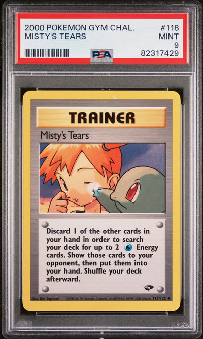 Gym Challenge  118/132 PSA9 #82317429 Misty's Tears  - Unlimited - Uncommon
