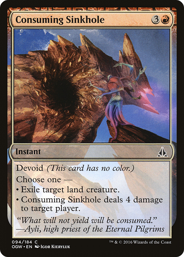 Oath of the Gatewatch - (OGW-094) - Consuming Sinkhole: (devoid) Foil