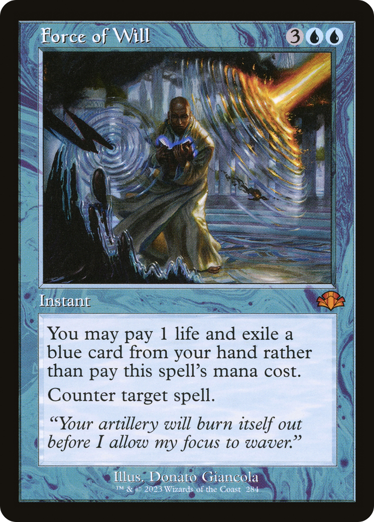 Dominaria Remastered - (DMR-284) - Force of Will (Retro Frame)