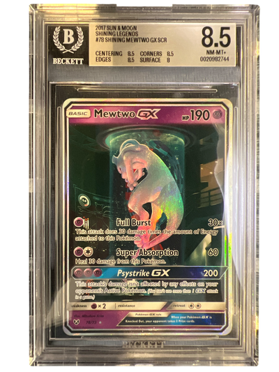 Shining Legends  078/73 BGS8.5 #0020982744 Mewtwo GX (Secret Shining)  - Holofoil - Shiny Holo Rare