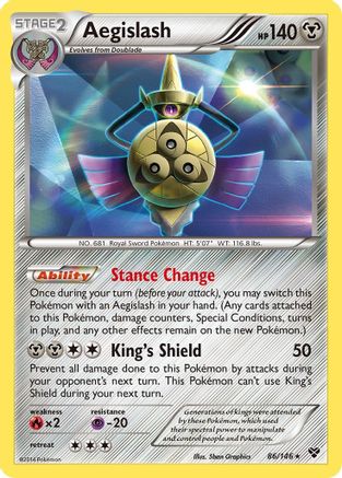 XY Base Set  086 Aegislash (86)  - Reverse Holofoil - Holo Rare