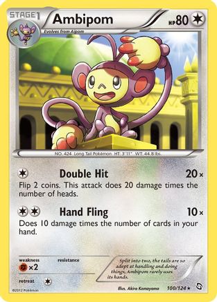Dragons Exalted  100 Ambipom  - Reverse Holofoil - Rare