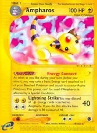 Expedition  034 Ampharos (34)  - Reverse Holofoil - Rare