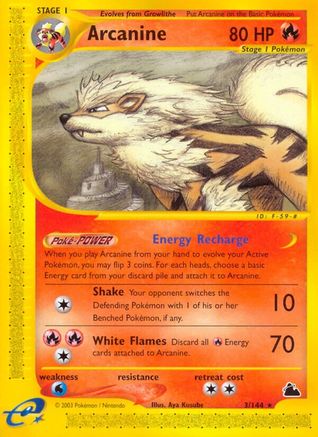 Skyridge  003 Arcanine (3)  - Reverse Holofoil - Rare