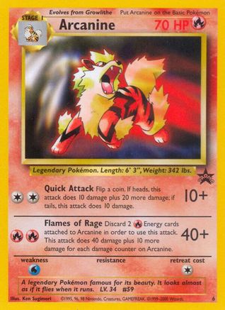 WoTC Promo  006/53 Arcanine  - Promo