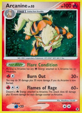 Rising Rivals  Arcanine  - Reverse Holofoil - Holo Rare