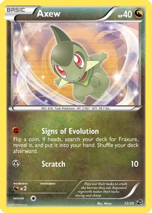Dragon Vault  012 Axew (12)  - Holofoil - Holo Rare
