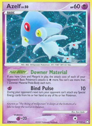 Mysterious Treasures  004 Azelf  - Reverse Holofoil - Holo Rare