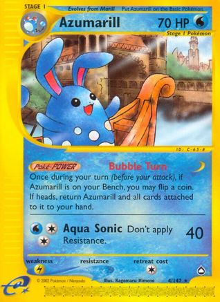 Aquapolis  004 Azumarill  - Reverse Holofoil - Rare