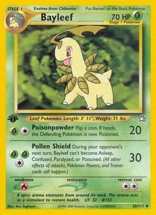 Neo Genesis  028/111 Bayleef (28)  - Unlimited - Uncommon