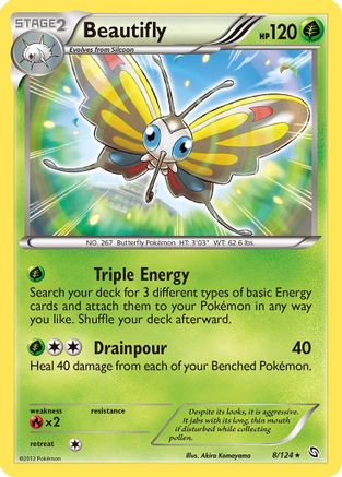 Dragons Exalted  008 Beautifly  - Reverse Holofoil - Rare