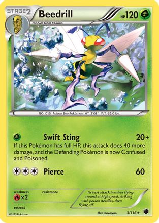 Plasma Freeze  003/116 Beedrill  - Rare