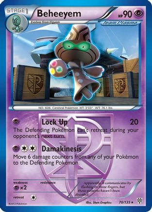Plasma Storm  070 Beheeyem (Team Plasma)  - Rare