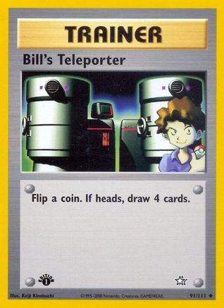Neo Genesis  091/111 Bill's Teleporter  - 1st Edition - Uncommon
