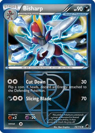 Plasma Freeze  074 Bisharp (Team Plasma) (74)  - Uncommon