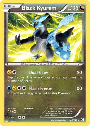 Boundaries Crossed  100 Black Kyurem  - Rare