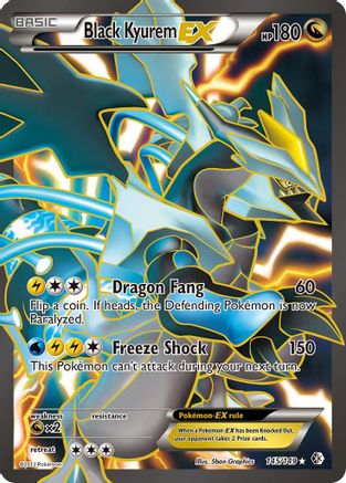 Boundaries Crossed  145 Black Kyurem EX (145 Full Art)  - Holofoil - Ultra Rare
