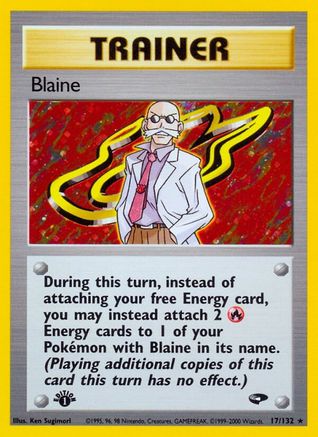 Gym Challenge  017/132 Blaine (17)  - 1st Edition Holofoil - Holo Rare