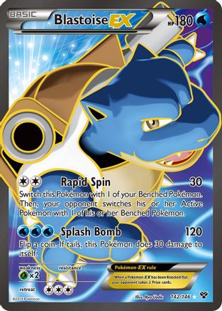 XY Base Set  142 Blastoise EX (142 Full Art)  - Holofoil - Ultra Rare