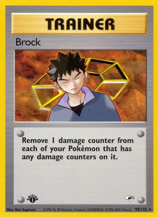 Gym Heroes  098/132 Brock (98)  - Unlimited - Rare
