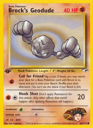 Gym Heroes  066/132 Brock's Geodude (66)  - Unlimited - Common