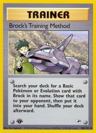Gym Heroes  106/132 Brock's Training Method  - Unlimited - Uncommon