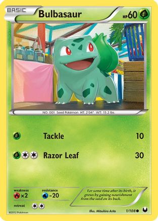 Dark Explorers  001/108 Bulbasaur  - Common