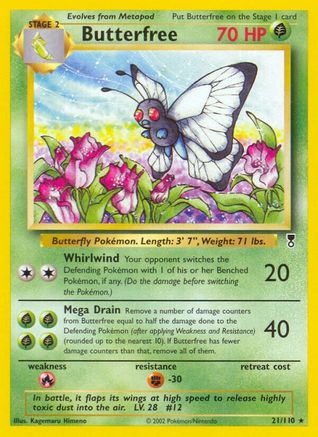 Legendary Collection  021 Butterfree  - Reverse Holofoil - Rare