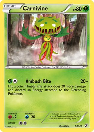 Legendary Treasures  005 Carnivine  - Reverse Holofoil - Uncommon