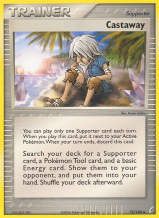 Crystal Guardians  072/100 Castaway  - Reverse Holofoil - Uncommon