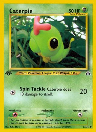 Neo Discovery  053/75 Caterpie  - 1st Edition - Common