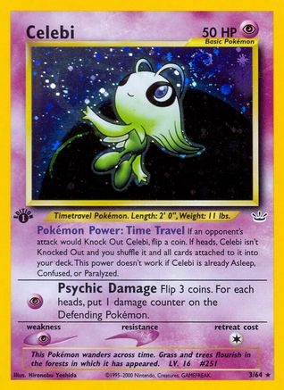 Neo Revelation  003/64 Celebi (3)  - 1st Edition Holofoil - Holo Rare