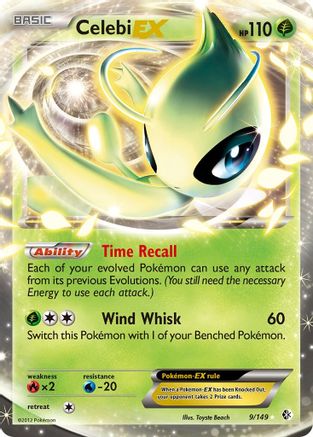 Boundaries Crossed  009 Celebi EX  - Holofoil - Ultra Rare