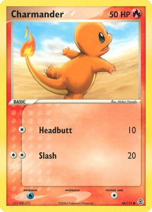 FireRed & LeafGreen  058/112 Charmander  - Reverse Holofoil - Common