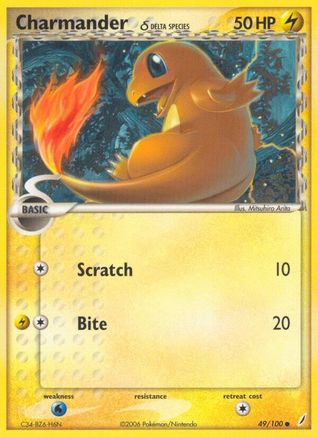 Crystal Guardians  049 Charmander (Delta Species)  - Reverse Holofoil - Common