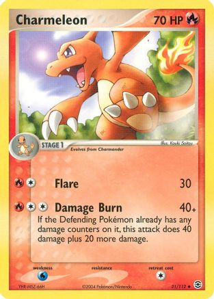 FireRed & LeafGreen  031 Charmeleon  - Reverse Holofoil - Uncommon