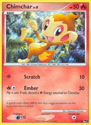 POP Series 6  014 Chimchar  - Holofoil - Common