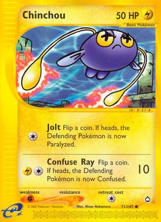 Aquapolis  071/147 Chinchou (71)  - Common
