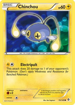 Boundaries Crossed  055 Chinchou  - Reverse Holofoil - Common
