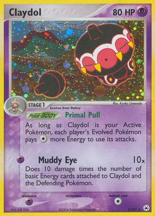 Hidden Legends  002/101 Claydol  - Reverse Holofoil - Holo Rare