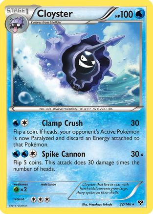 XY Base Set  032 Cloyster  - Rare