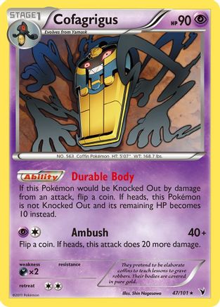 Noble Victories  047 Cofagrigus (47)  - Reverse Holofoil - Rare