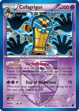 Plasma Freeze  056/116 Cofagrigus (Team Plasma) (56)  - Holofoil - Holo Rare