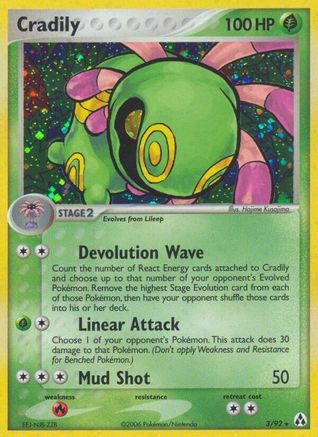 Legend Maker  Cradily  - Reverse Holofoil - Holo Rare