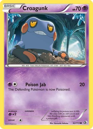 Legendary Treasures  062 Croagunk  - Reverse Holofoil - Common