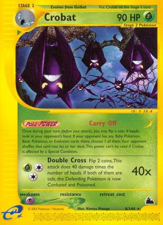Skyridge  006 Crobat (6)  - Reverse Holofoil - Rare