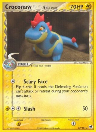 Dragon Frontiers  027 Croconaw (Delta Species)  - Uncommon