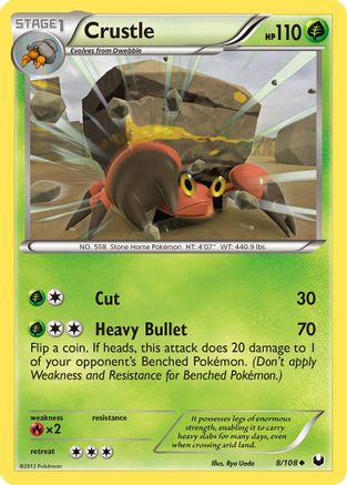 Dark Explorers  008 Crustle  - Reverse Holofoil - Uncommon
