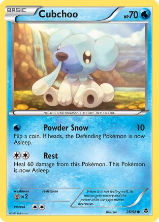 Emerging Powers  028 Cubchoo (28)  - Reverse Holofoil - Common