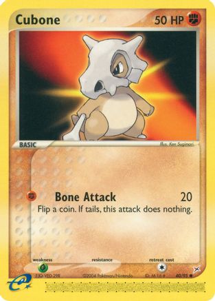 Team Magma vs Team Aqua  040/95 Cubone  - Reverse Holofoil - Common